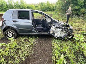 В Измалковском районе погиб пассажир перевернувшейся иномарки